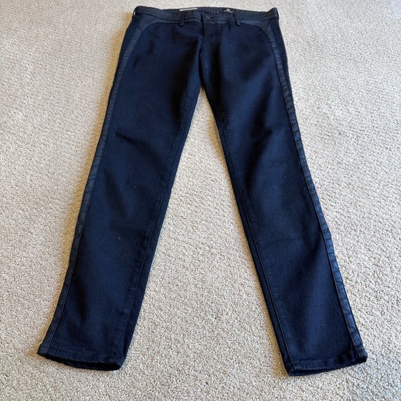 AG Adriano Goldschmied Jean Jackson Black Contour Tuxedo Skinny Low Boho Size 31 - Picture 6 of 15